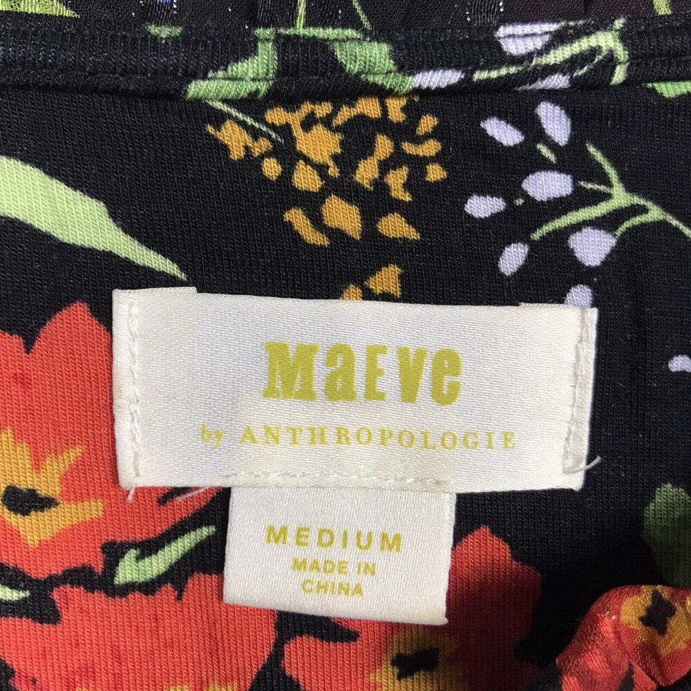 Anthropologie Maeve Floral Blouse with Sheer Gathered Sleeves - Picture 9 of 16